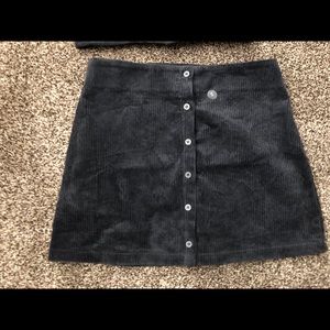 Navy blue button down skirt